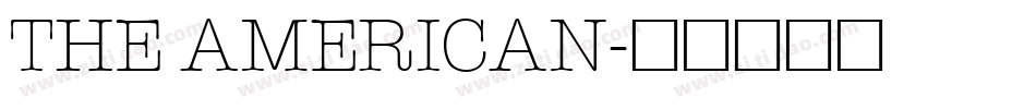 THE AMERICAN字体转换